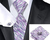 Jacquard Woven Silk Tie, handkerchief, cufflinks