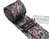 Jacquard Woven Silk Tie, handkerchief, cufflinks