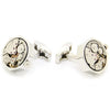 Handmade Steampunk Silver Watch Cufflinks