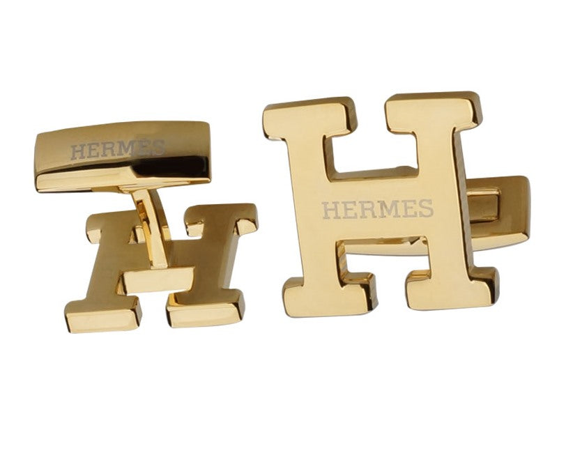 H GOLD PLATED CUFFLINKS