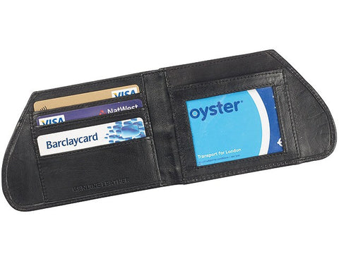 Double Zipper Leather Wallet