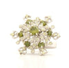 Olive/Peridot Silver Cufflinks