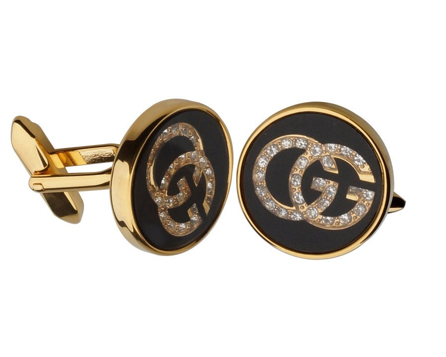 GUCCI INSPIRED GOLD PLATED CUFFLINKS