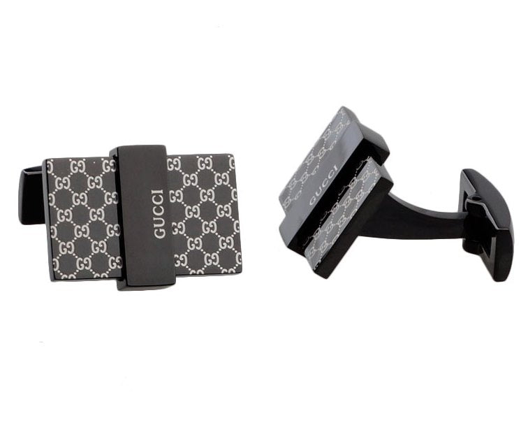 GUCCI INSPIRED BLACK GUN PLATED CUFFLINKS