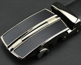 Genuine leather belt, automatic buckle