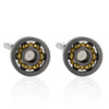 BALL BEARING  SILVER CUFFLINKS