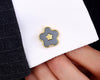 GOLD FLOWER CUFFLINKS