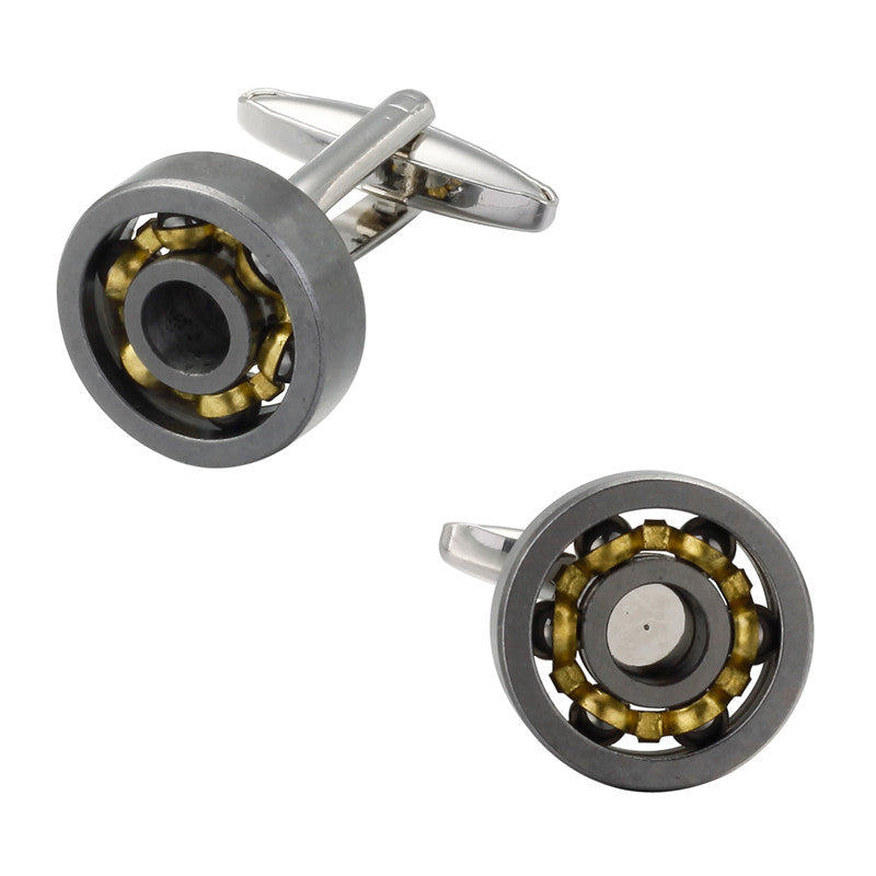 BALL BEARING  SILVER CUFFLINKS