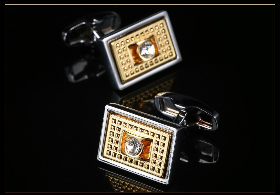 Crystal silver Cufflinks