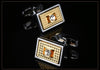 Crystal silver Cufflinks