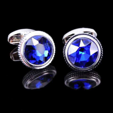 BLUE bee CRYSTAL CUFFLINKS