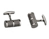 Tube chain silver plated cufflinks
