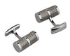 Tube chain silver plated cufflinks