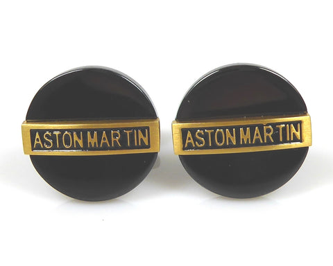 BLACK GUN ROUND CUFFLINKS