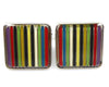 Rainbow Striped Square Cufflinks