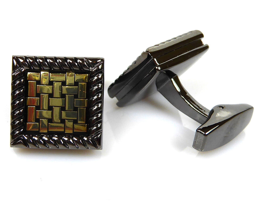 Polished black Steel Cufflinks