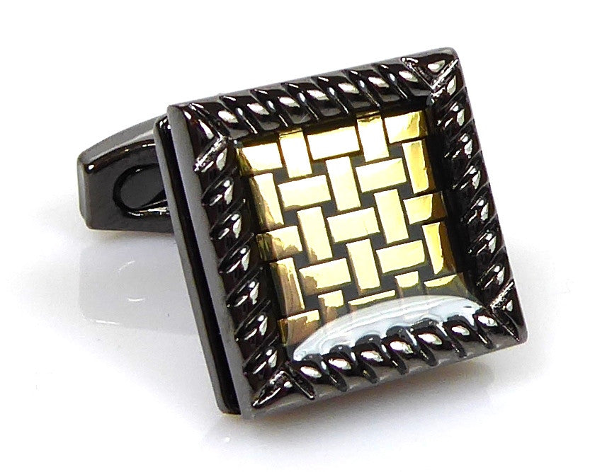 Polished black Steel Cufflinks