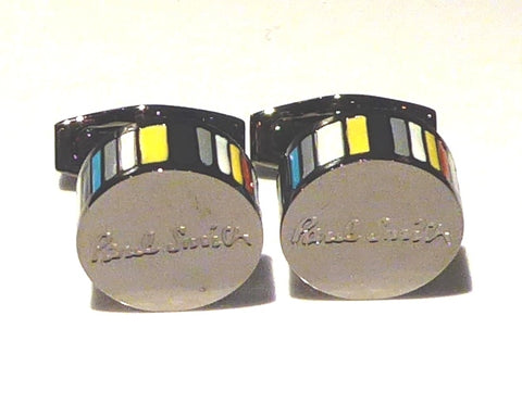 Polished black Steel Cufflinks