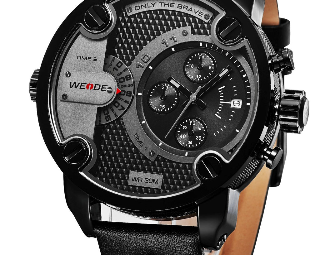 WEIDE Oversized Men's Quartz Military Watch