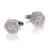 crystal Flower silver cufflinks