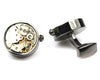 Black Round Steampunk Vintage Cufflinks