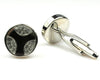 Crystal Platinum Plated brown cufflinks