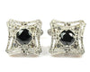 Exquisite Black Crystal Cufflinks