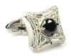 Exquisite Black Crystal Cufflinks