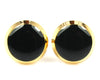 Round Black & Gold Cufflinks