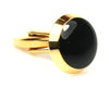 Round Black & Gold Cufflinks