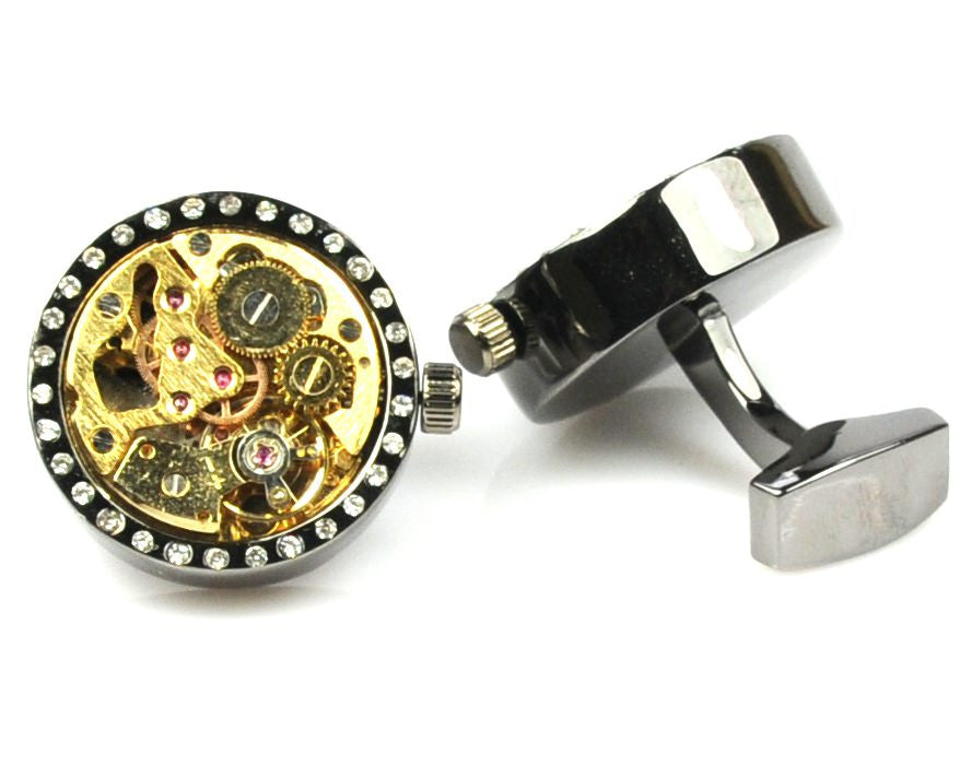 Black Movement Watch Cufflinks