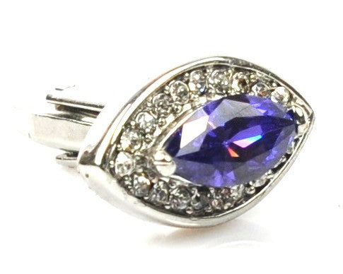 Blue crystal cufflinks