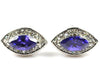 Blue crystal cufflinks