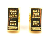 Gold Brick Cufflinks