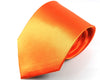 Orange Tie, handkerchief, cufflinks, 100% Silk