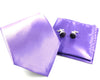 Purple Tie, handkerchief, cufflinks, 100% Silk