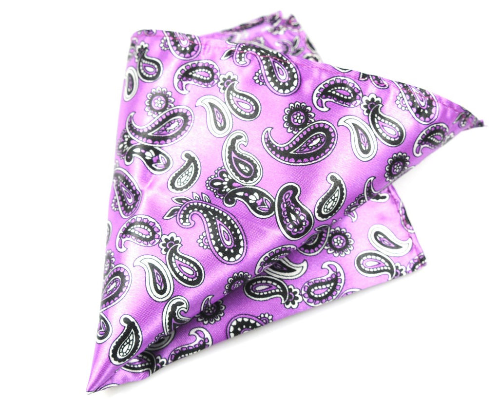 Purple handkerchief, handmade 100% Silk