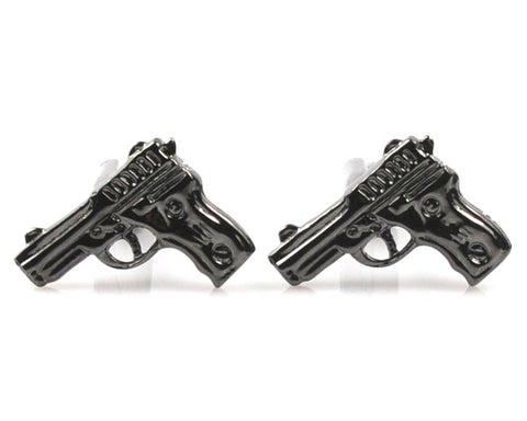 Love Knot black gun plated Cufflinks