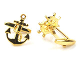 Anchor and Helm Nautical Cufflinks