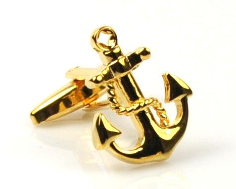 Anchor and Helm Nautical Cufflinks