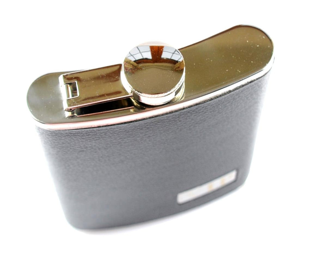 VIP LEATHER STAINLESS STEEL HIP FLASK