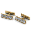 yellow & white gold diamond cufflinks