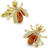 Bees cufflinks with Austrian crystals