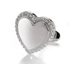 Mirror Heart silver Cufflinks