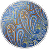 Paisley Light Blue Azure Yellow Tie, 100% Silk