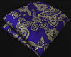 Paisley Navy Gold Handkerchief