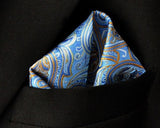 Paisley Blue Orange Handkerchief