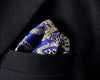 Paisley Navy Gold Handkerchief