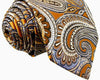 Paisley Floral Gold Tie, 100% Silk