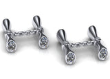 Marquise Design Diamond Cufflinks